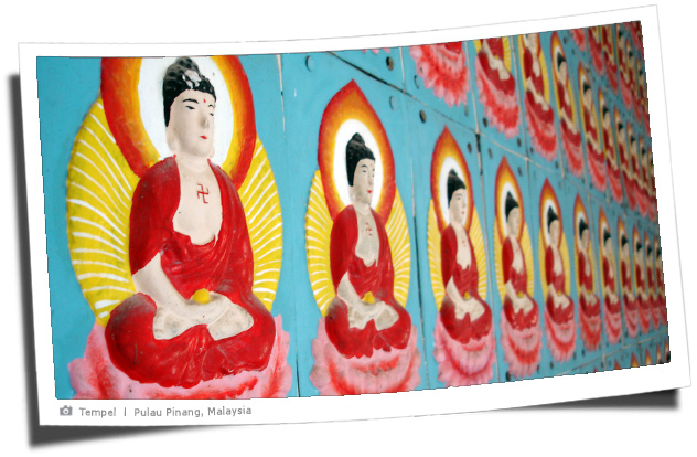 Buddha-Abbildungen in einem Tempel