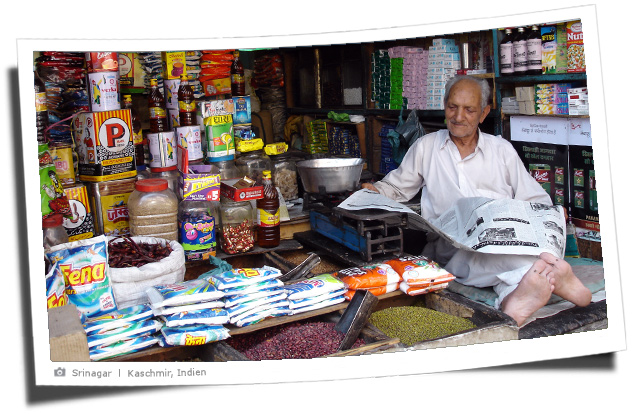 Verkäufer in Kaschmir