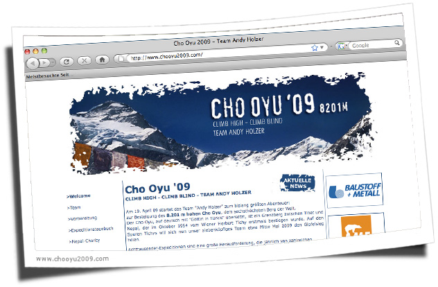 Homepage Choyou 2009